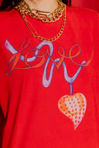 Red Washed Love Tee