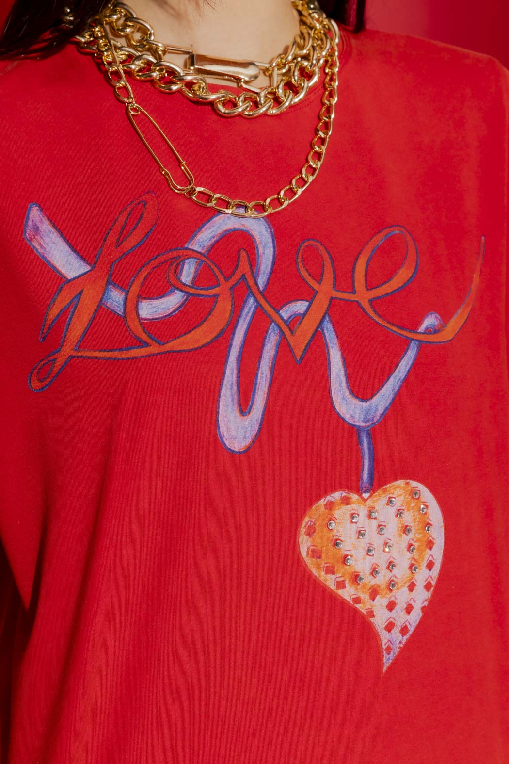 Red Washed Love Tee