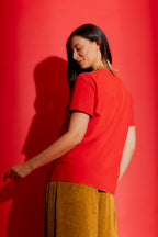 Red Washed Heart Tee