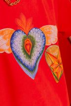 Red Washed Heart Tee