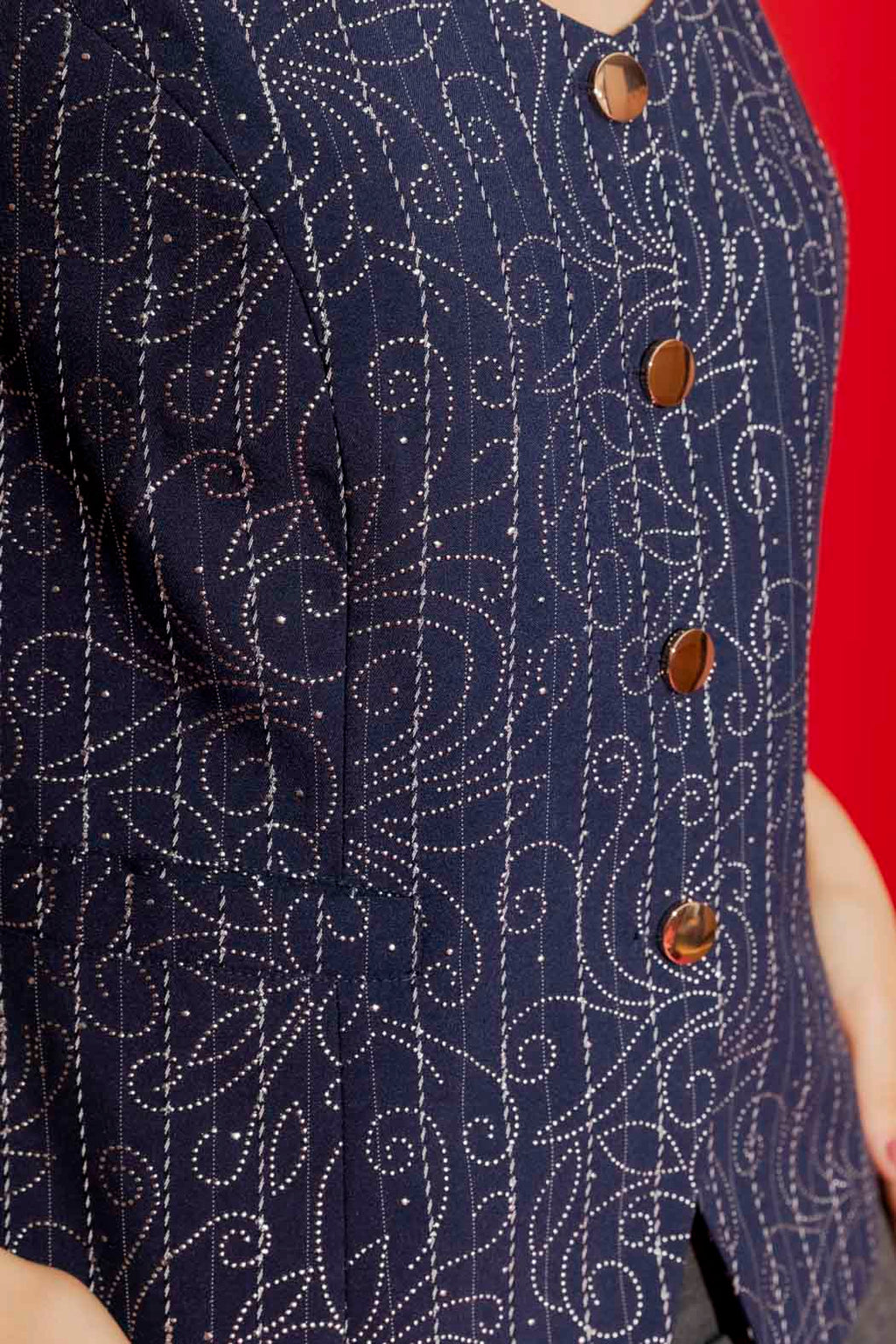 Navy Embellished Vest