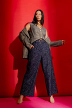 Navy Embellished Cleo Pant