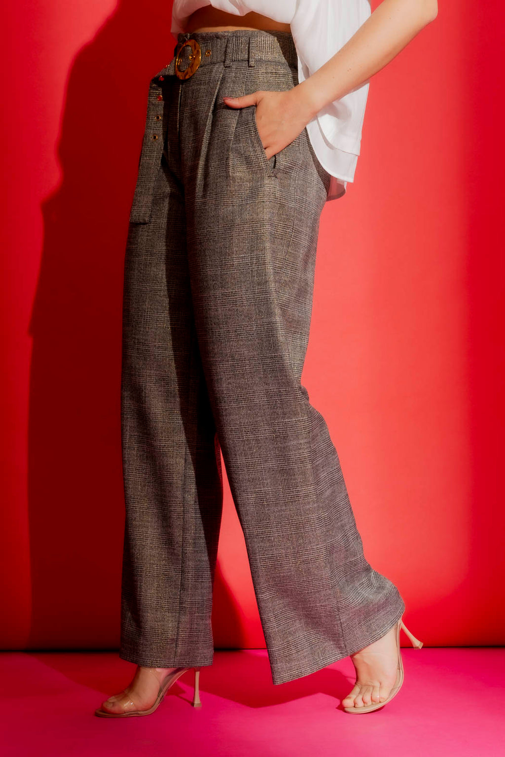 Grey Lurex Cleo Pant Grey Lurex