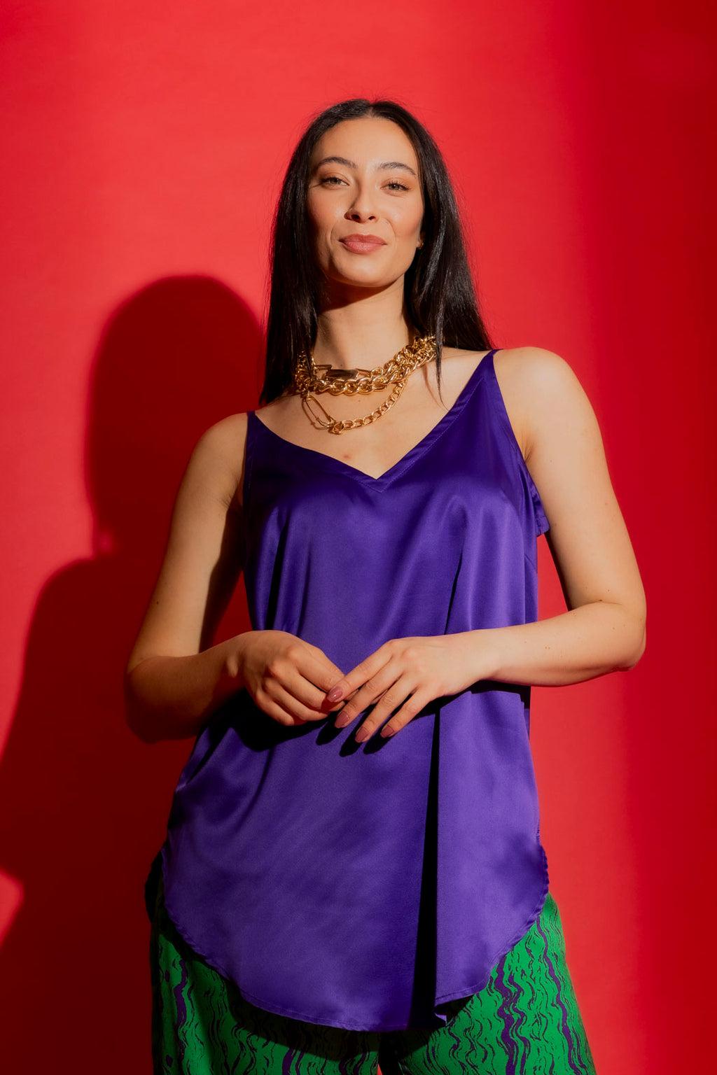 Purple Silky Effortless Cami