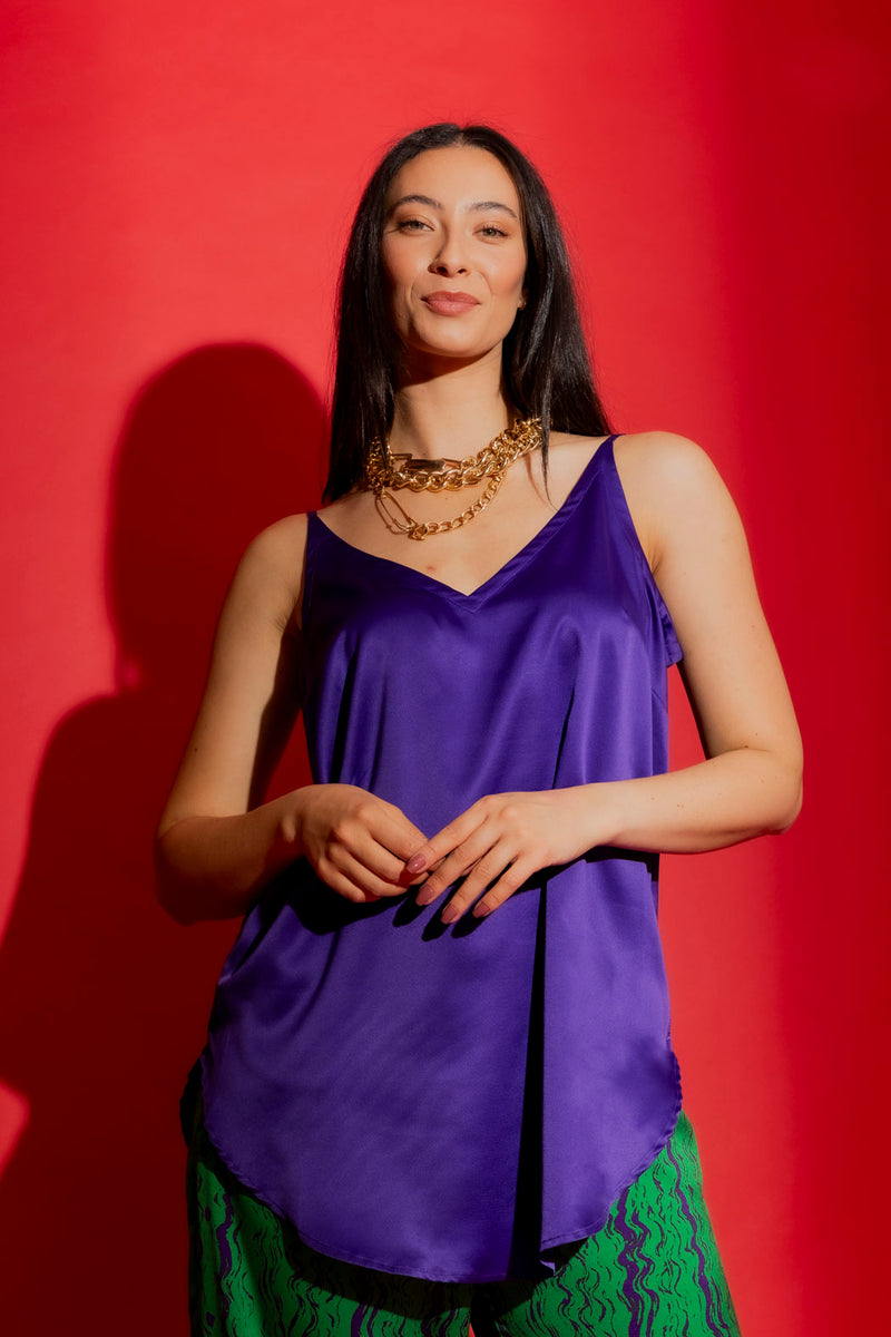 Purple Silky Effortless Cami