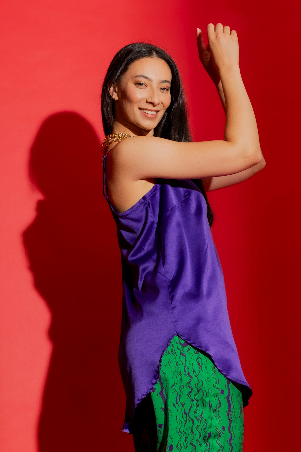 Purple Silky Effortless Cami