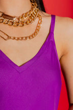 Magenta Silky Bias Cami