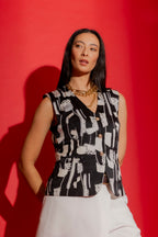 Black/White Tailored Vest