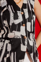 Black/White Tailored Vest