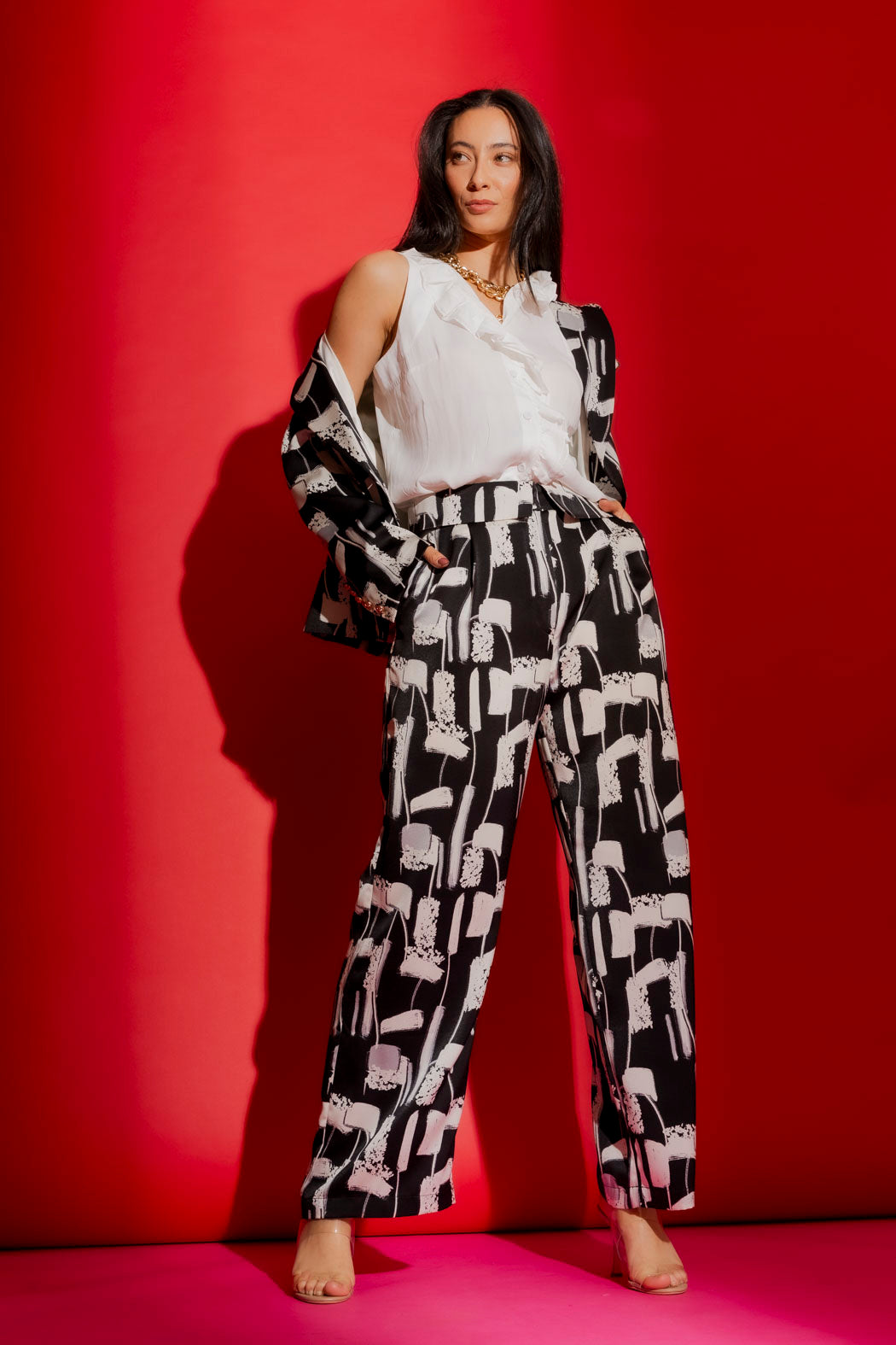 White Double Ruffle Cami