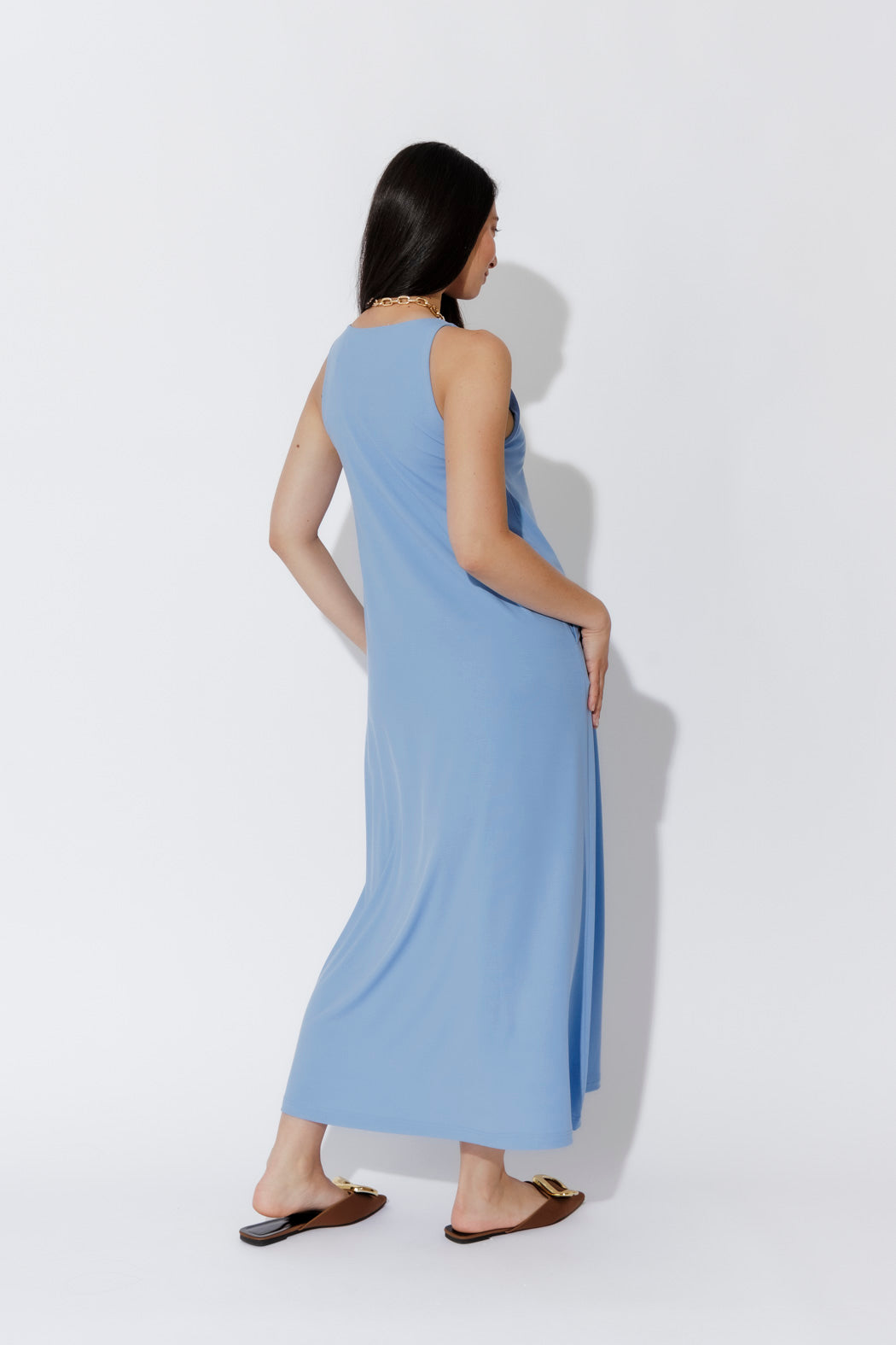 Cornflower Tencel Maxi Dress