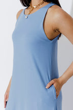 Cornflower Tencel Maxi Dress