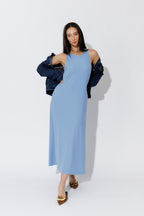 Cornflower Tencel Maxi Dress