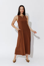 Brown Tencel Maxi Dress