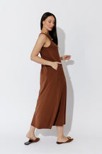 Brown Tencel Maxi Dress