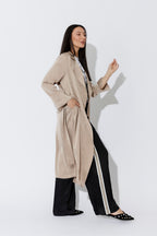 Soft Gold Metallic Trench Coat