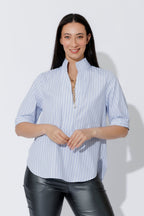 Blue/White Milan Blogger Shirt