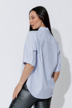 Blue/White Milan Blogger Shirt