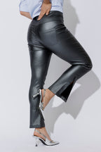 Silver Metallic Zip Pant