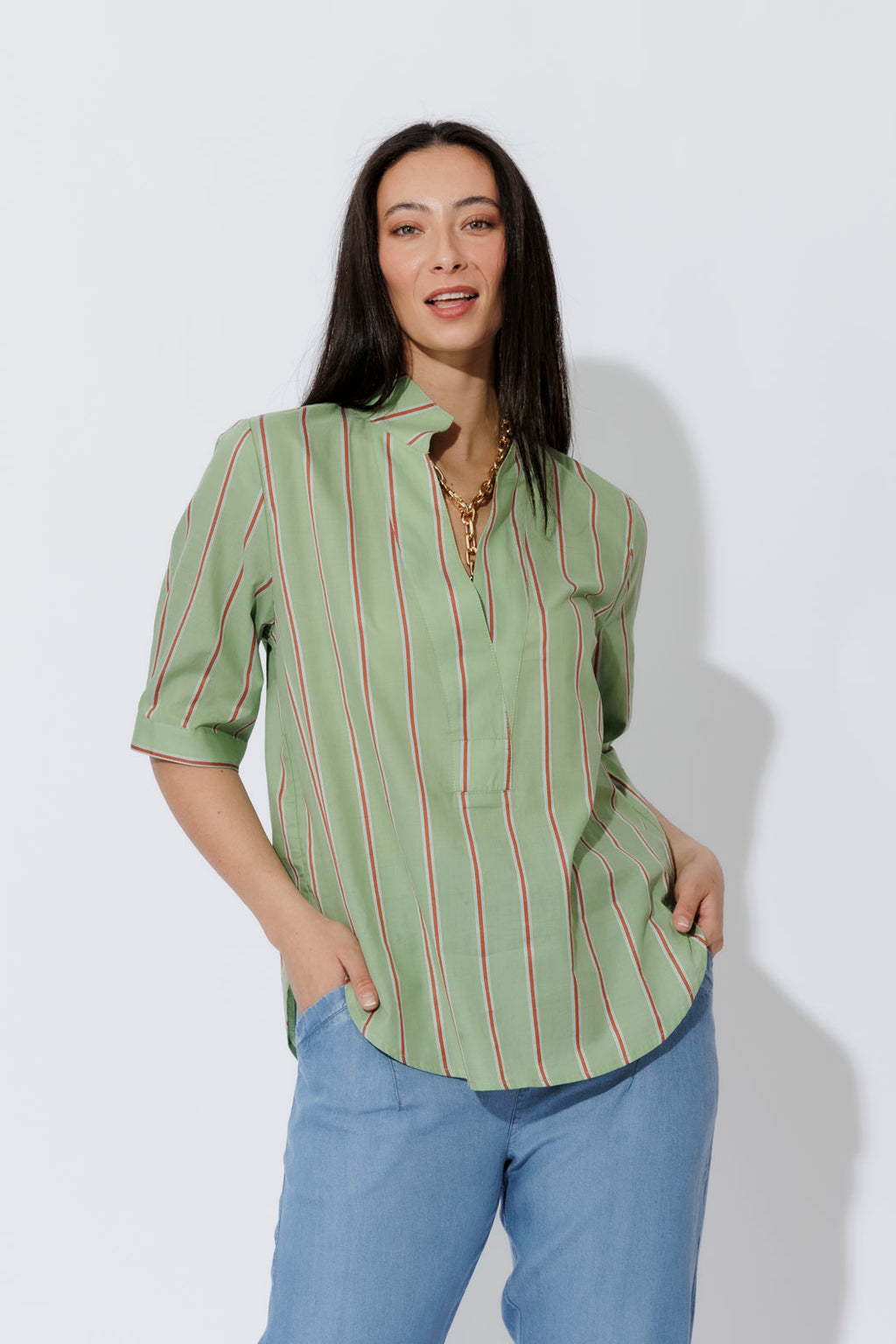 Sage Cotton Blogger Shirt
