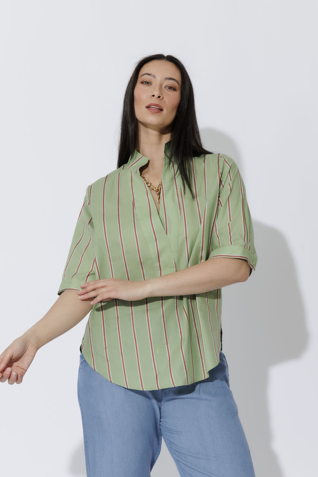 Sage Cotton Blogger Shirt