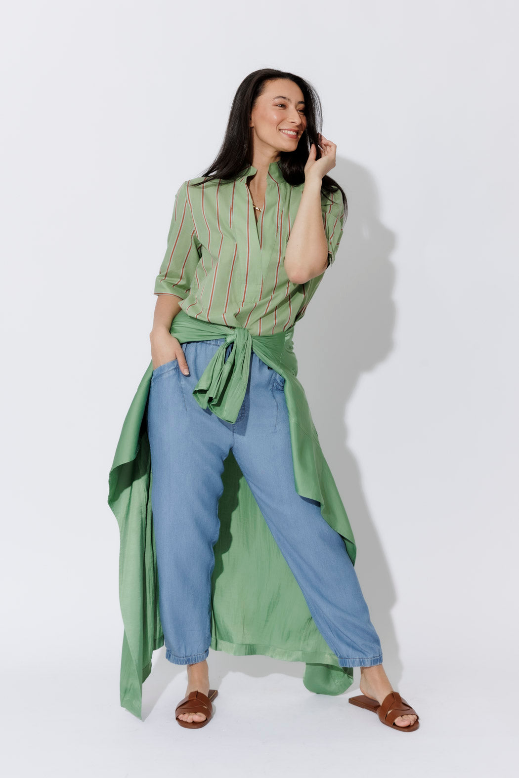Sage Cotton Blogger Shirt