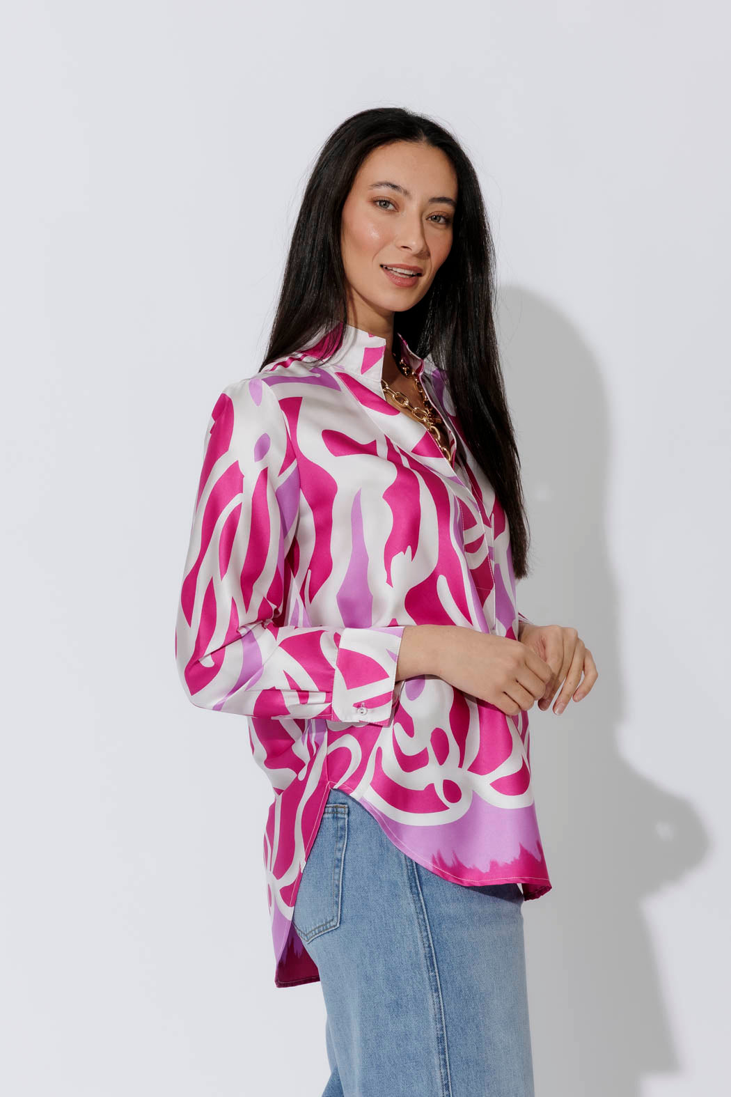 Pink/Ivory Milan Blogger Shirt