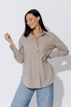 Taupe Cotton Asana Shirt