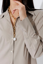 Taupe Cotton Asana Shirt