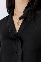 Black Silky Roma Shirt