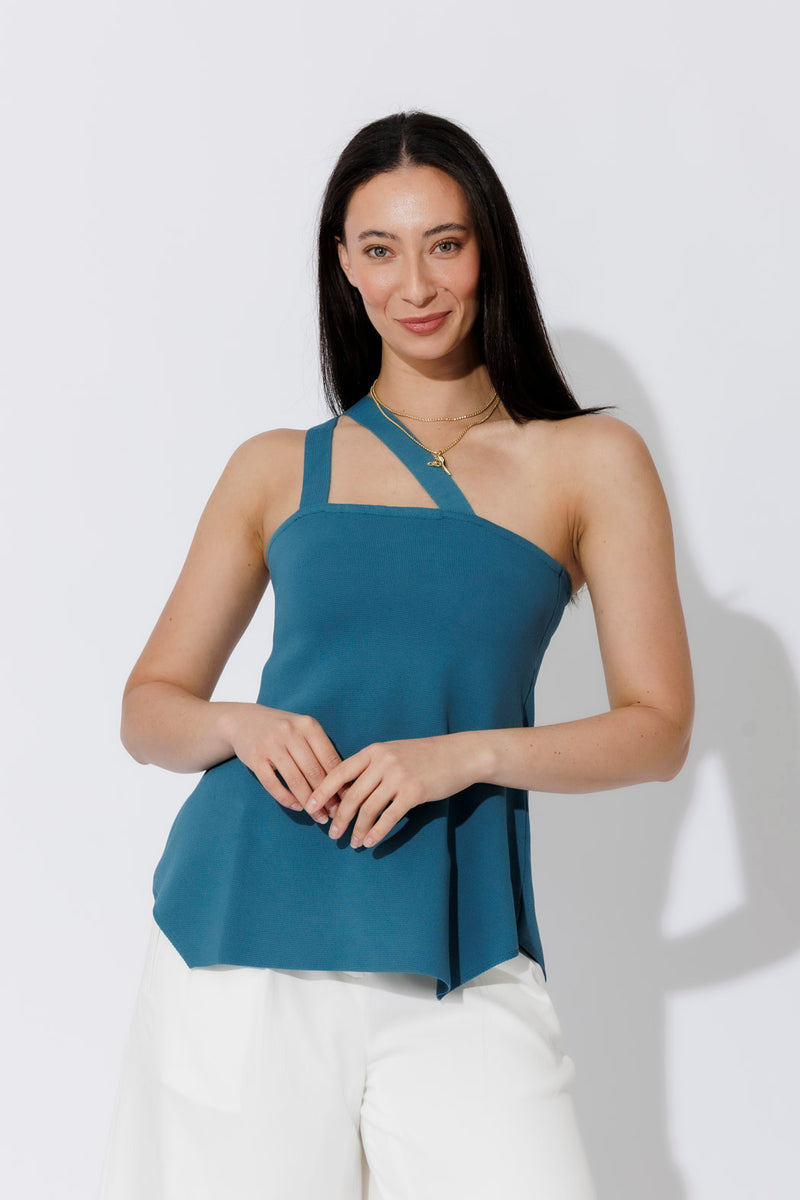 Teal Knit Astra Top