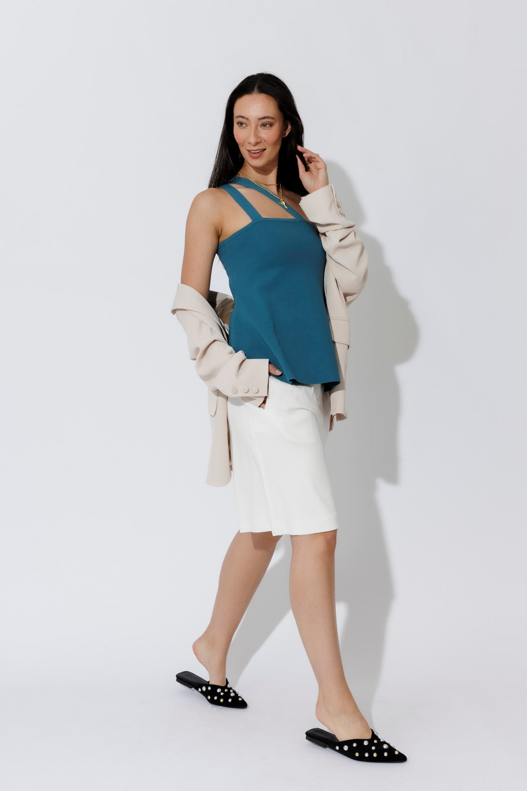 Teal Knit Astra Top