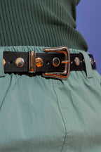 BLACK STUDDED BELT