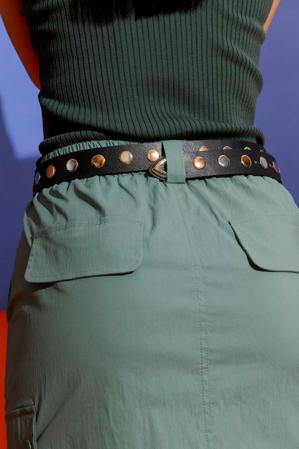 BLACK STUDDED BELT