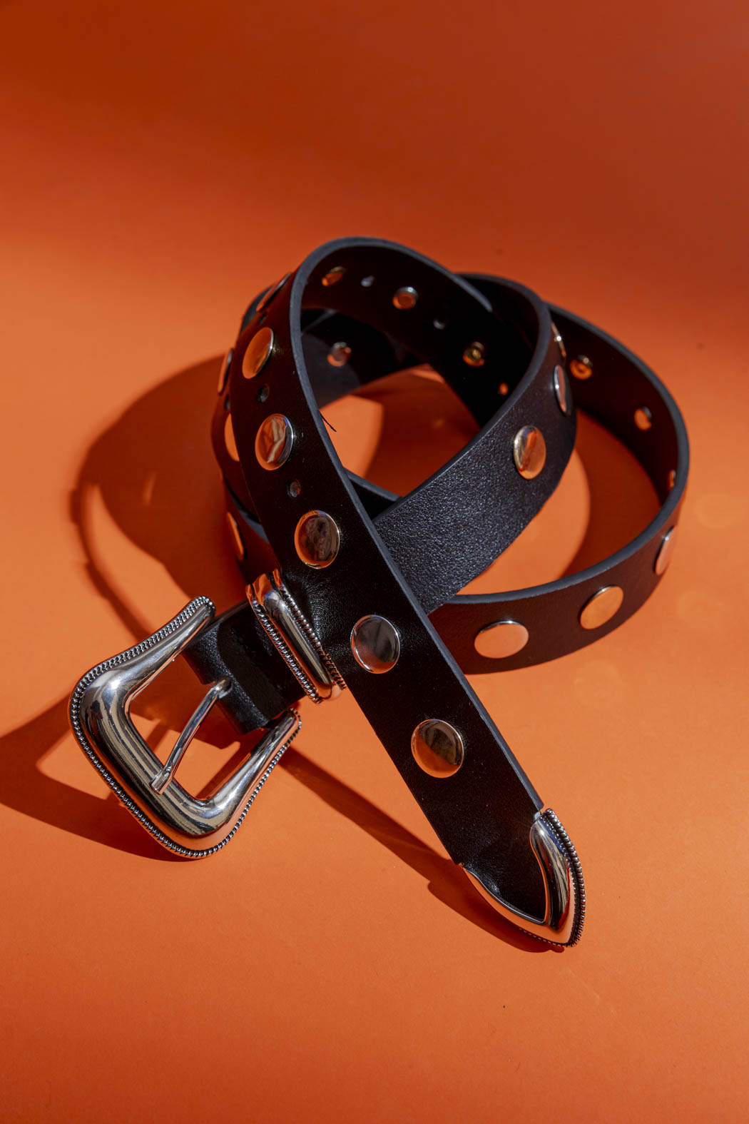 BLACK STUDDED BELT