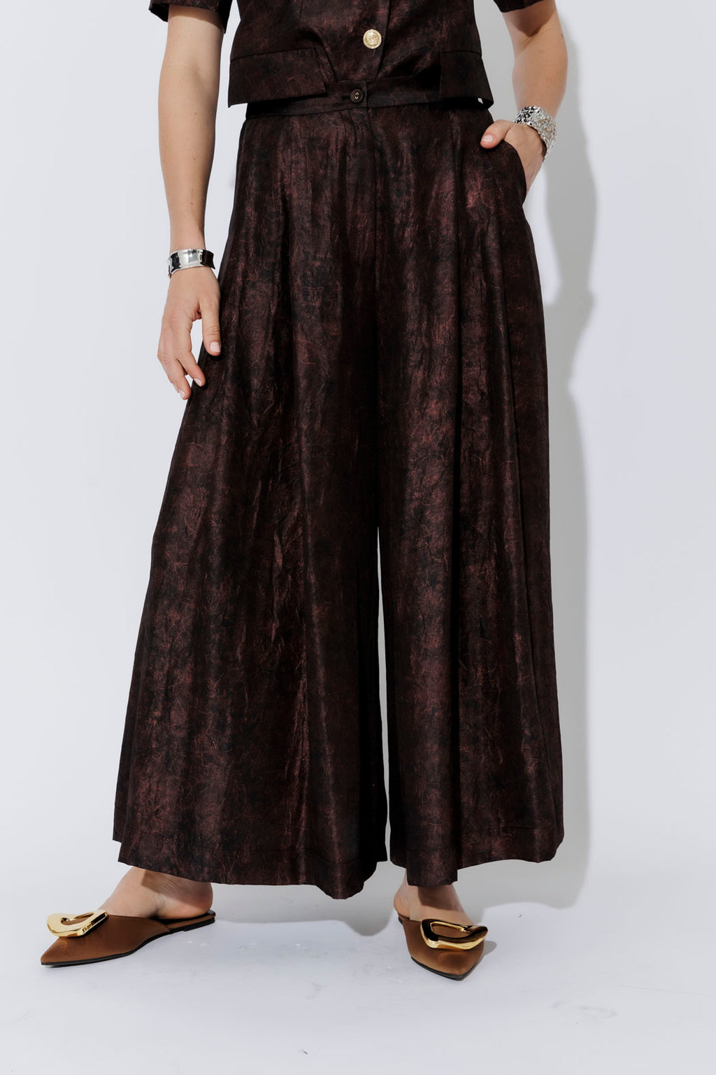 Deep Plum Wide Leg Culotte