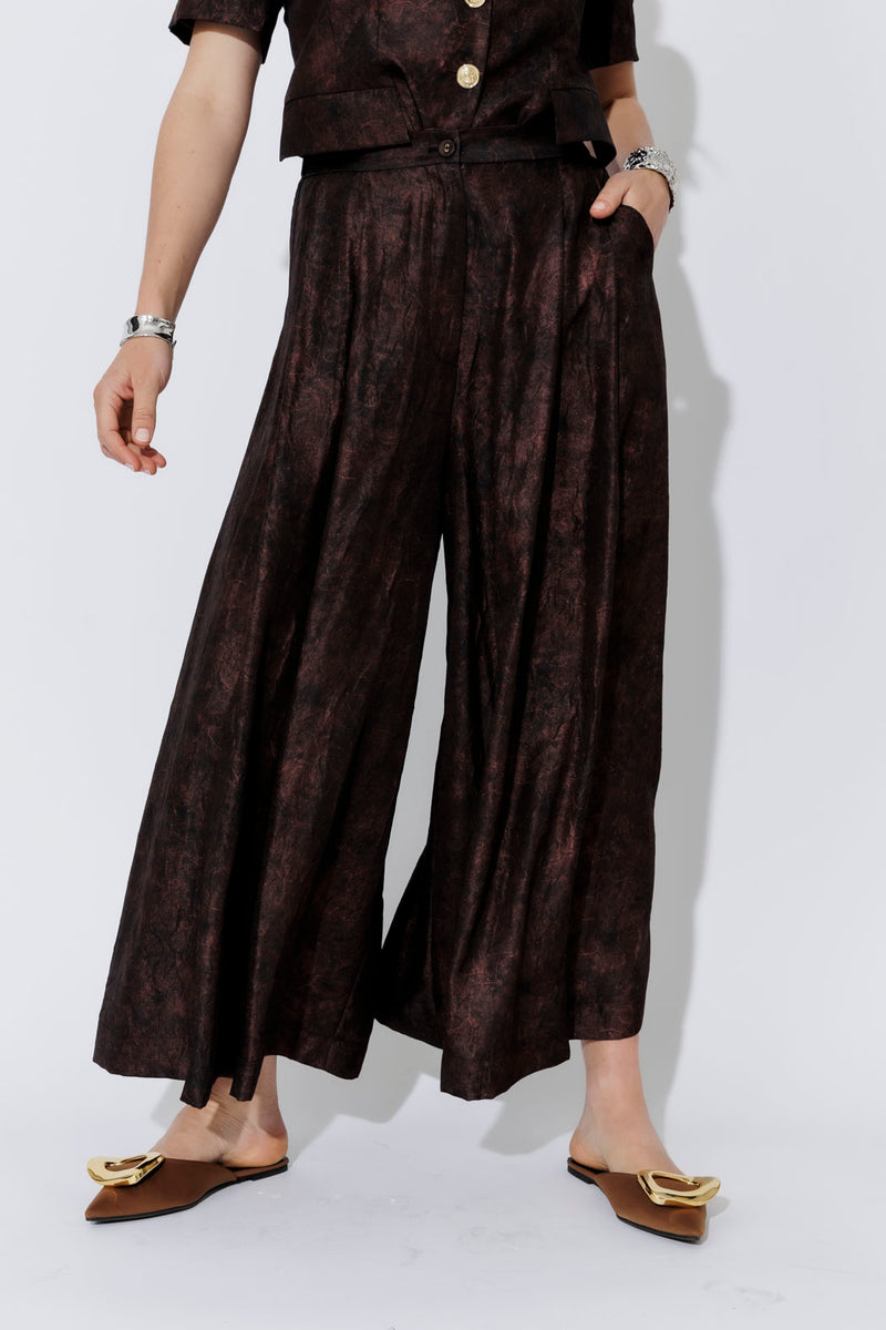 Deep Plum Wide Leg Culotte