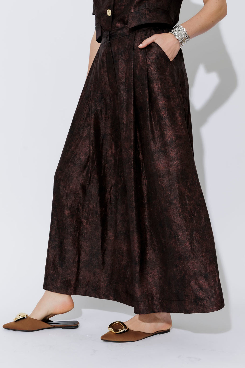 Deep Plum Wide Leg Culotte
