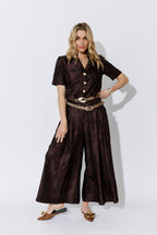 Deep Plum Wide Leg Culotte