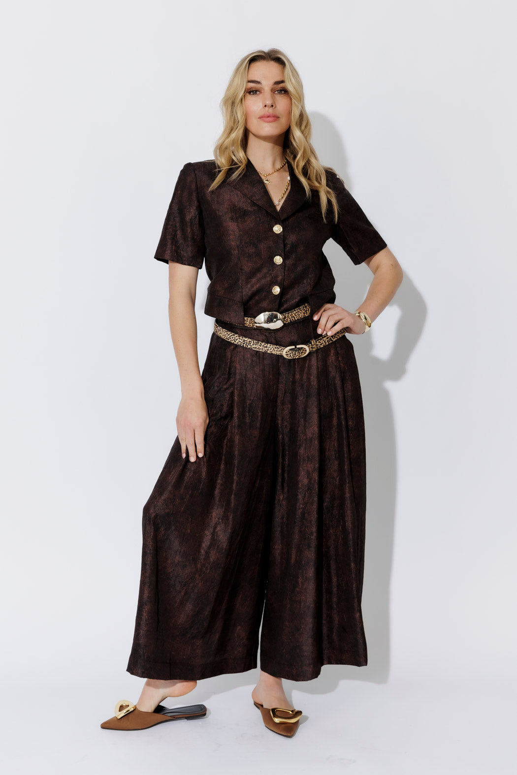 Deep Plum Wide Leg Culotte