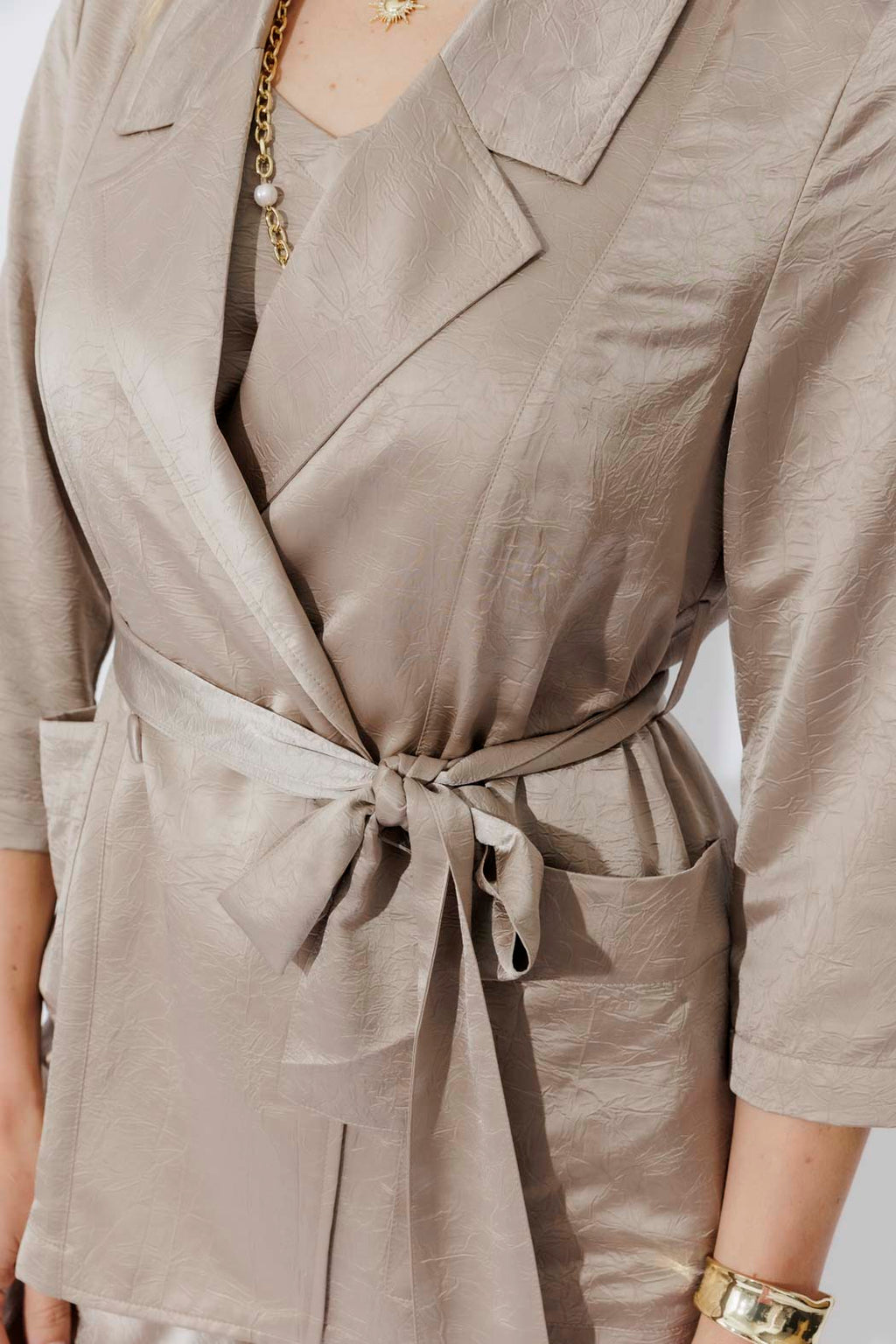 Oyster Midi Trench Coat