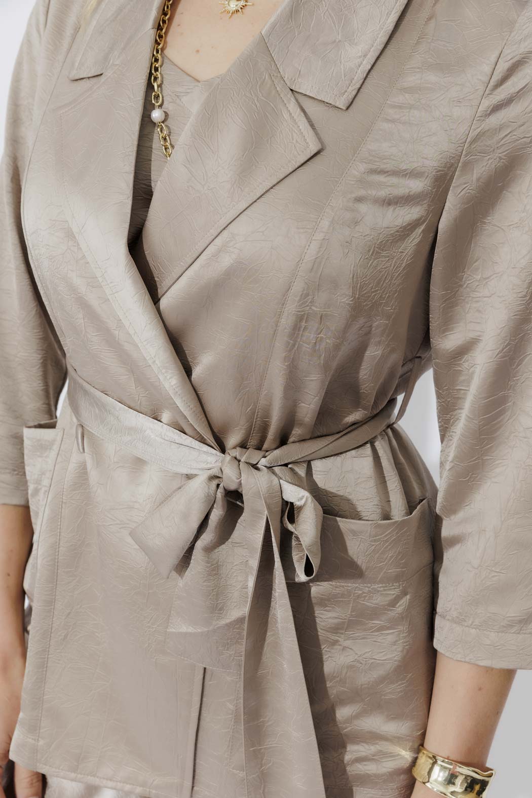 Oyster Midi Trench Coat