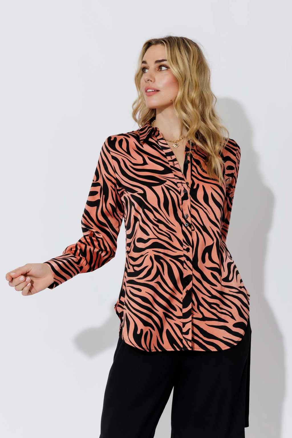 Zebra Double Button Shirt