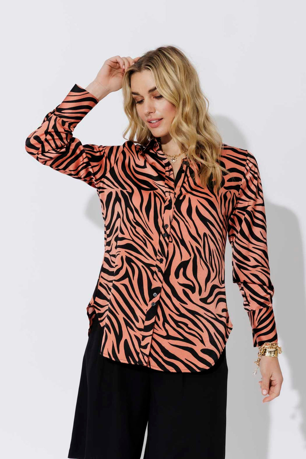 Zebra Double Button Shirt