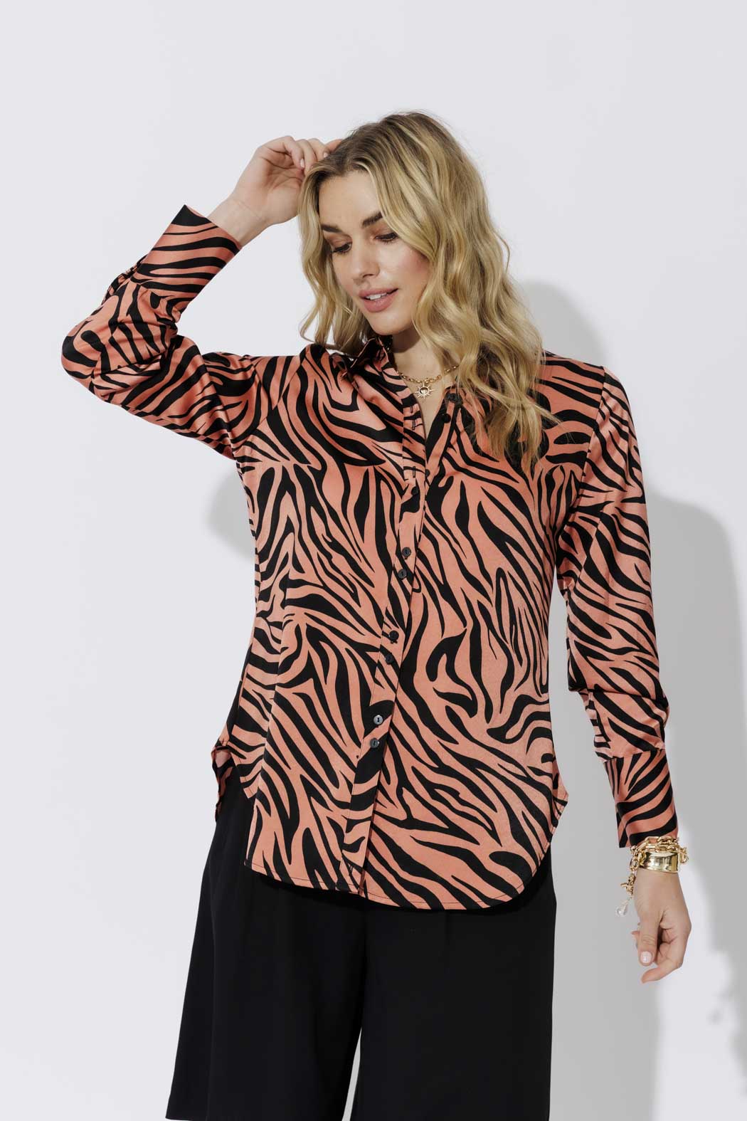 Zebra Double Button Shirt