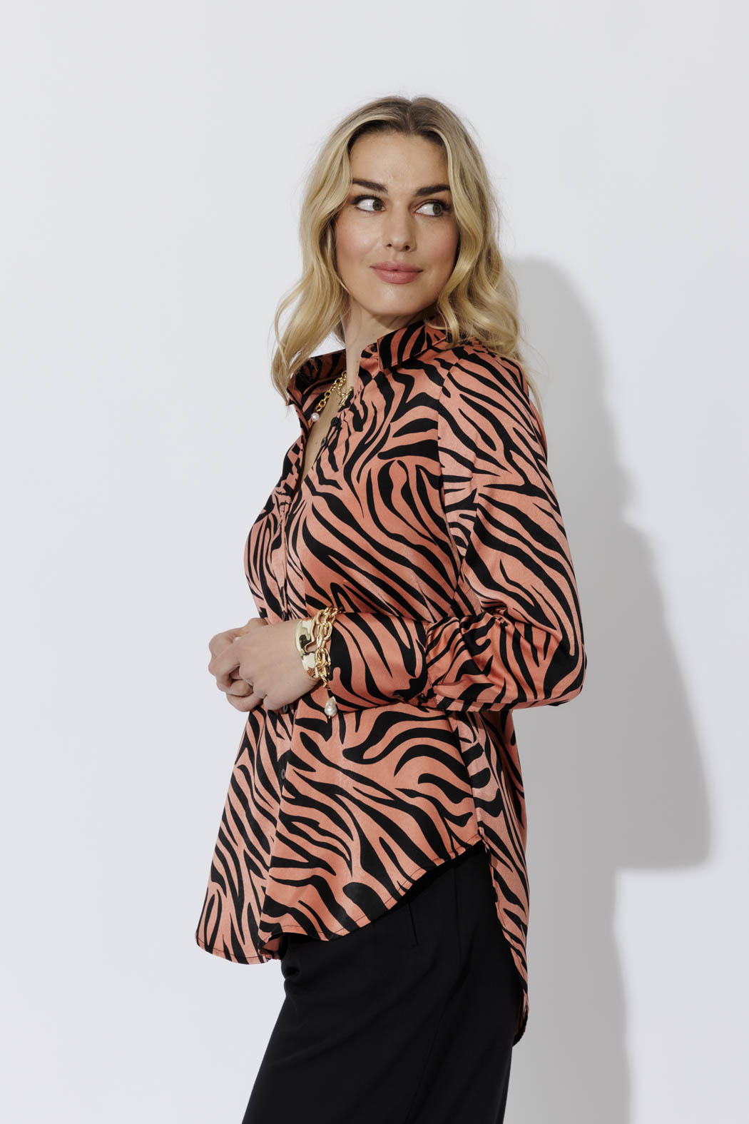 Zebra Double Button Shirt