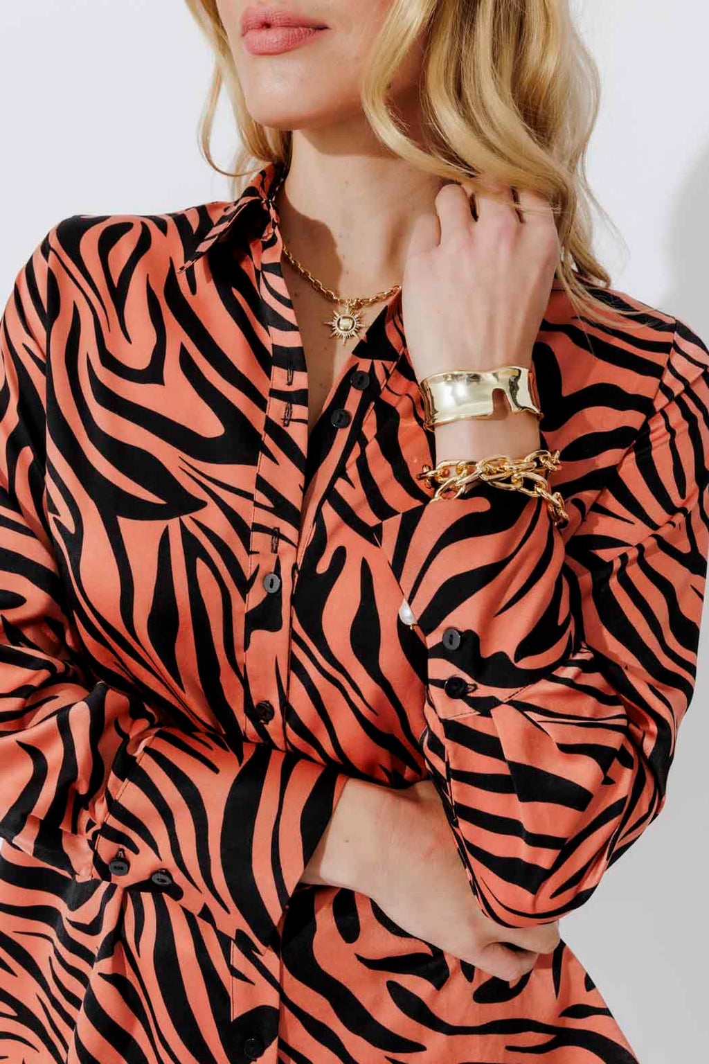 Zebra Double Button Shirt