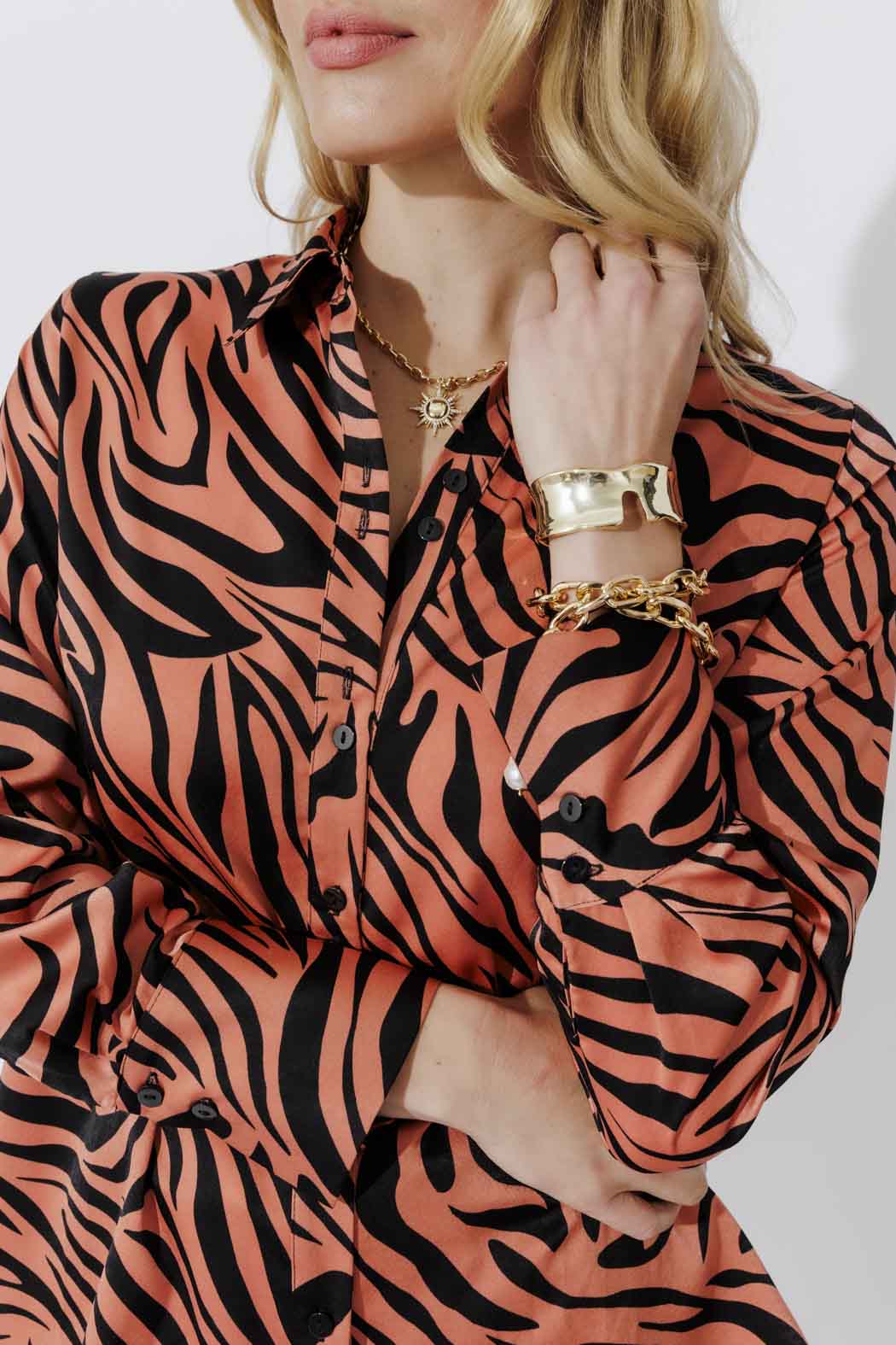 Zebra Double Button Shirt