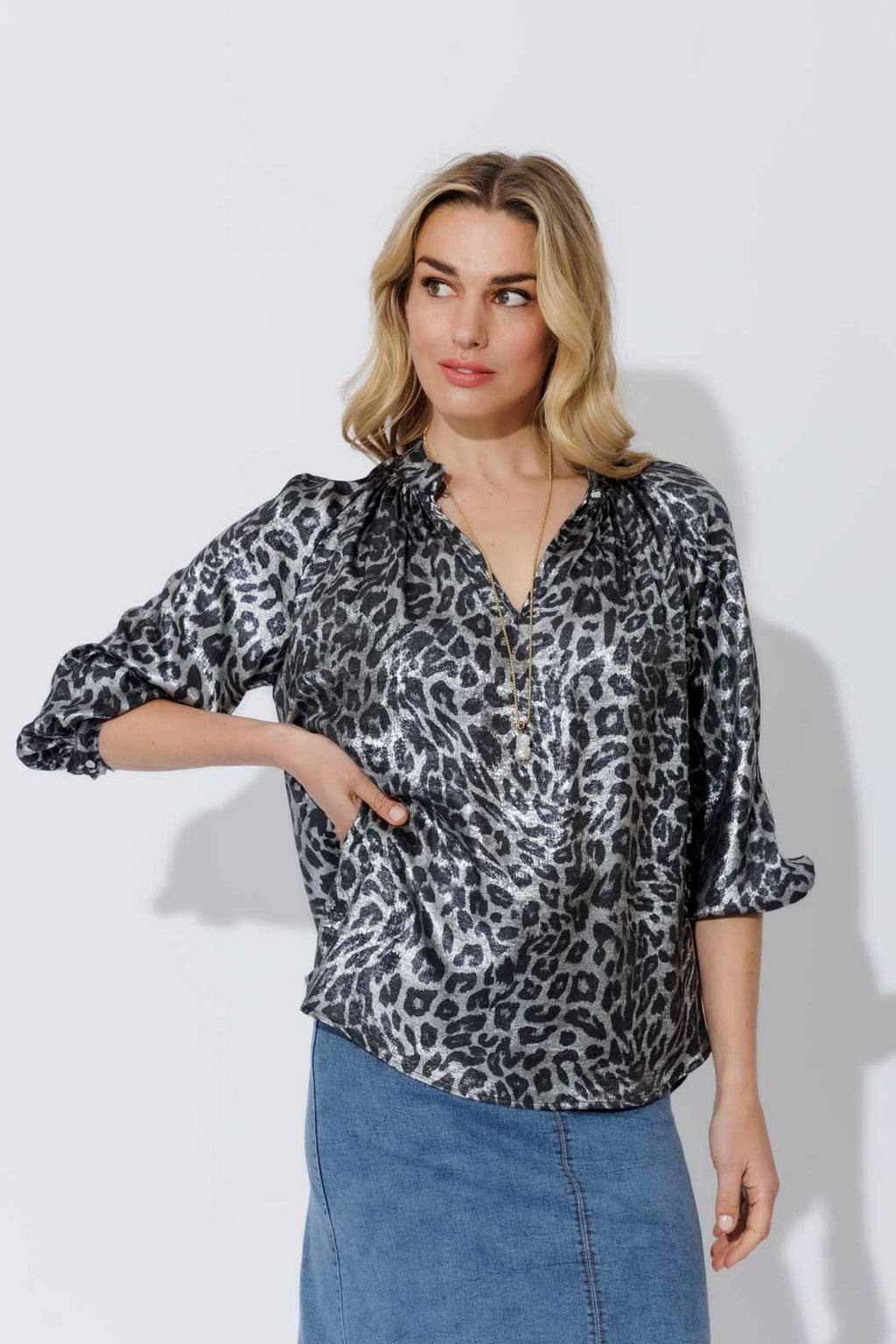 Silver Athena Blouse