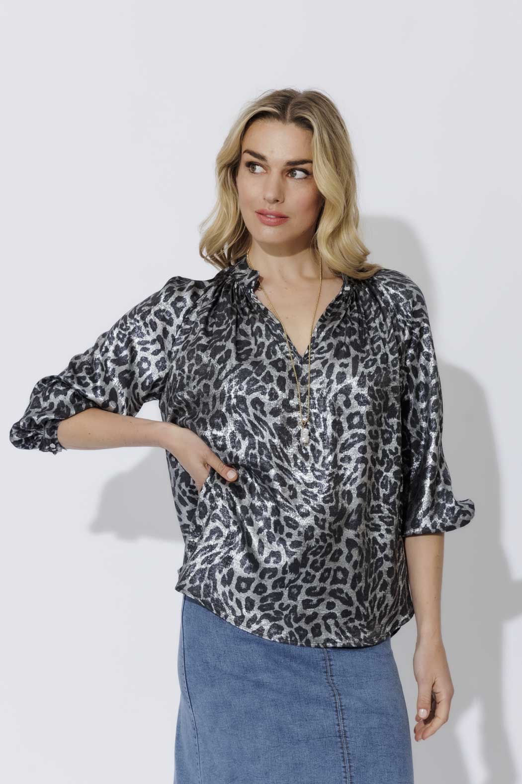 Silver Athena Blouse